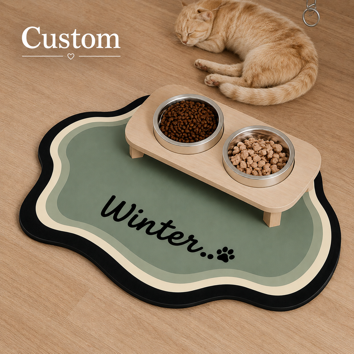 Signature Feeding Mat – Personalised Pet Dining Mat