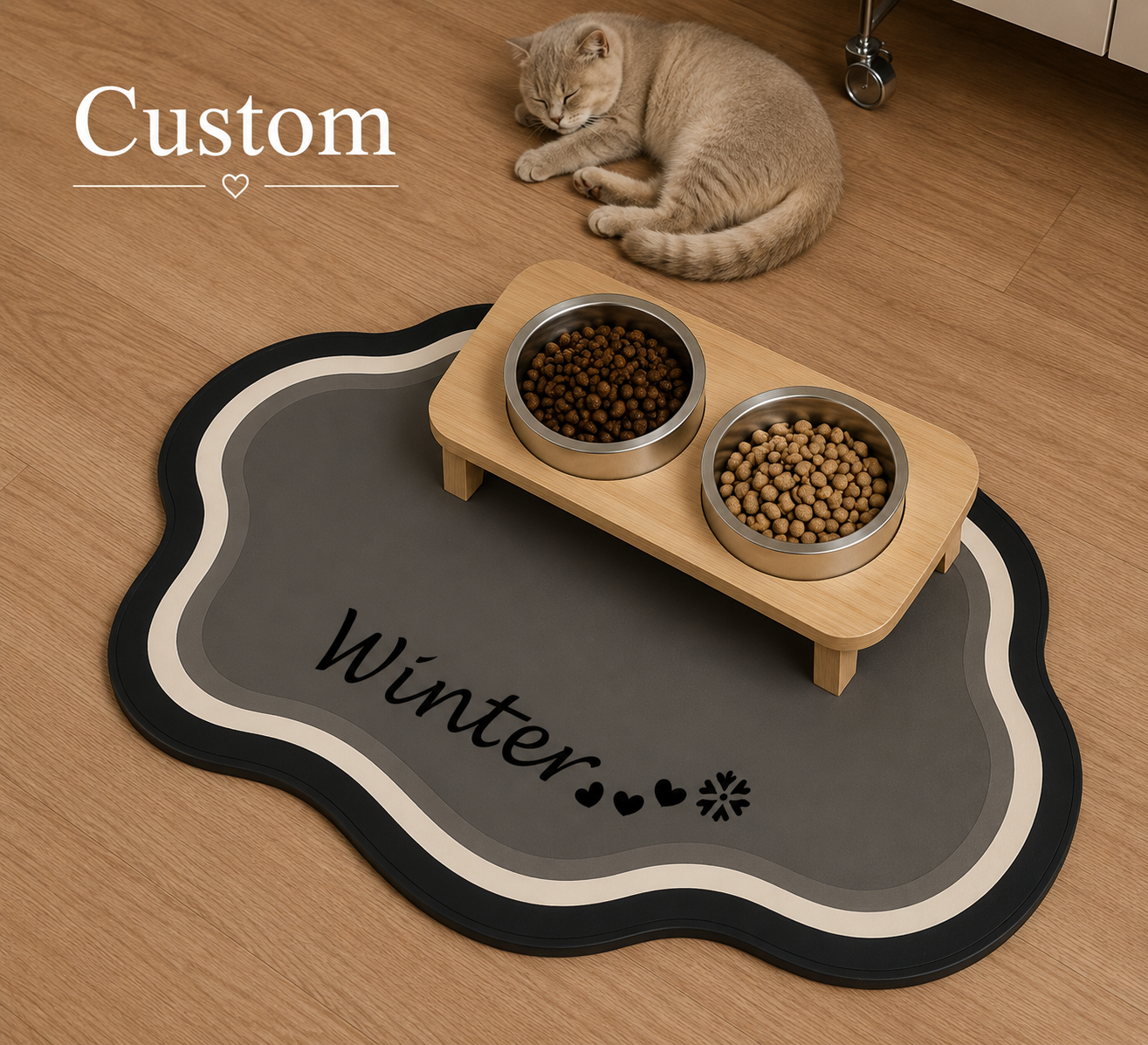 Signature Feeding Mat – Personalised Pet Dining Mat