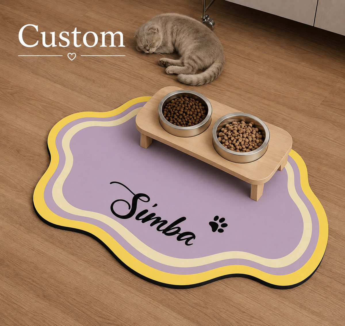 Signature Feeding Mat – Personalised Pet Dining Mat