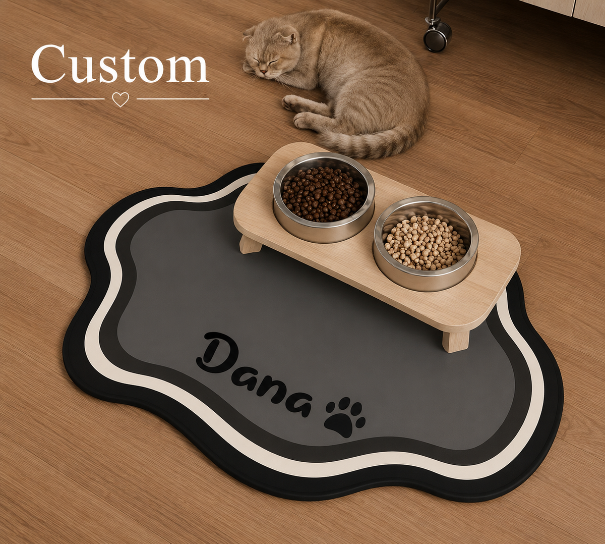 Signature Feeding Mat – Personalised Pet Dining Mat