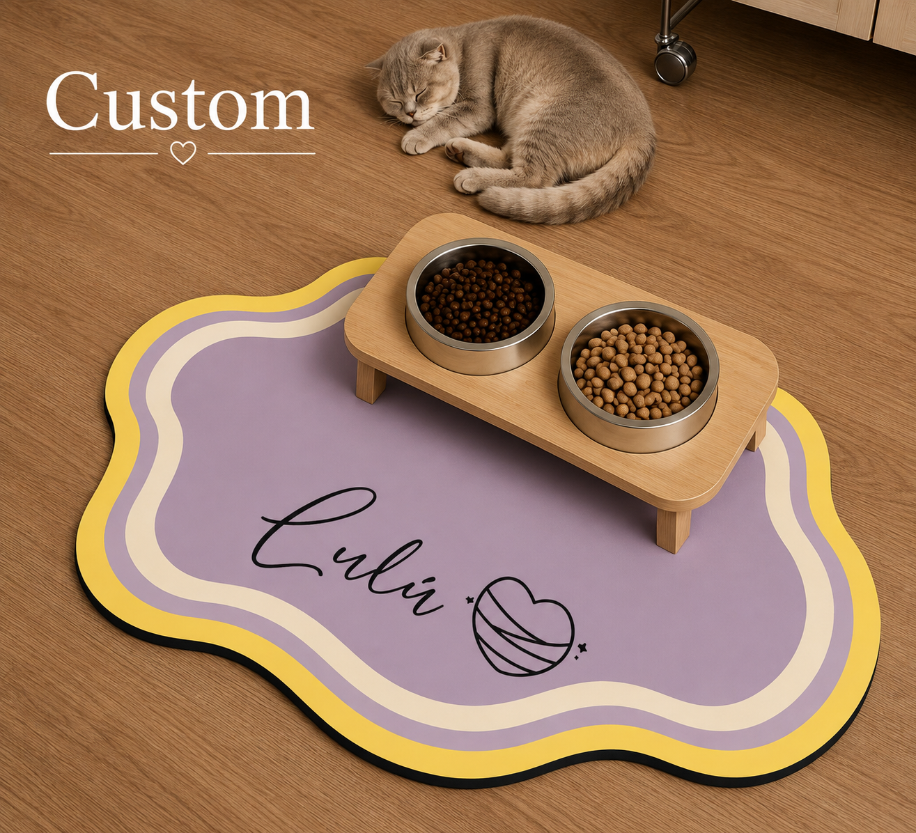 Signature Feeding Mat – Personalised Pet Dining Mat