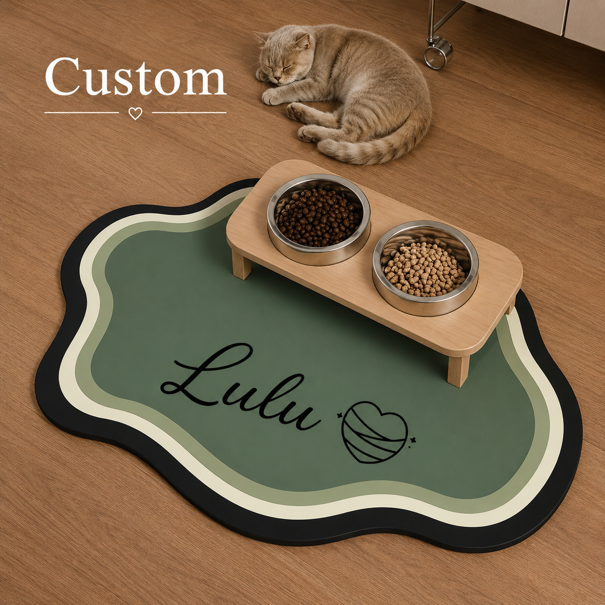 Signature Feeding Mat – Personalised Pet Dining Mat