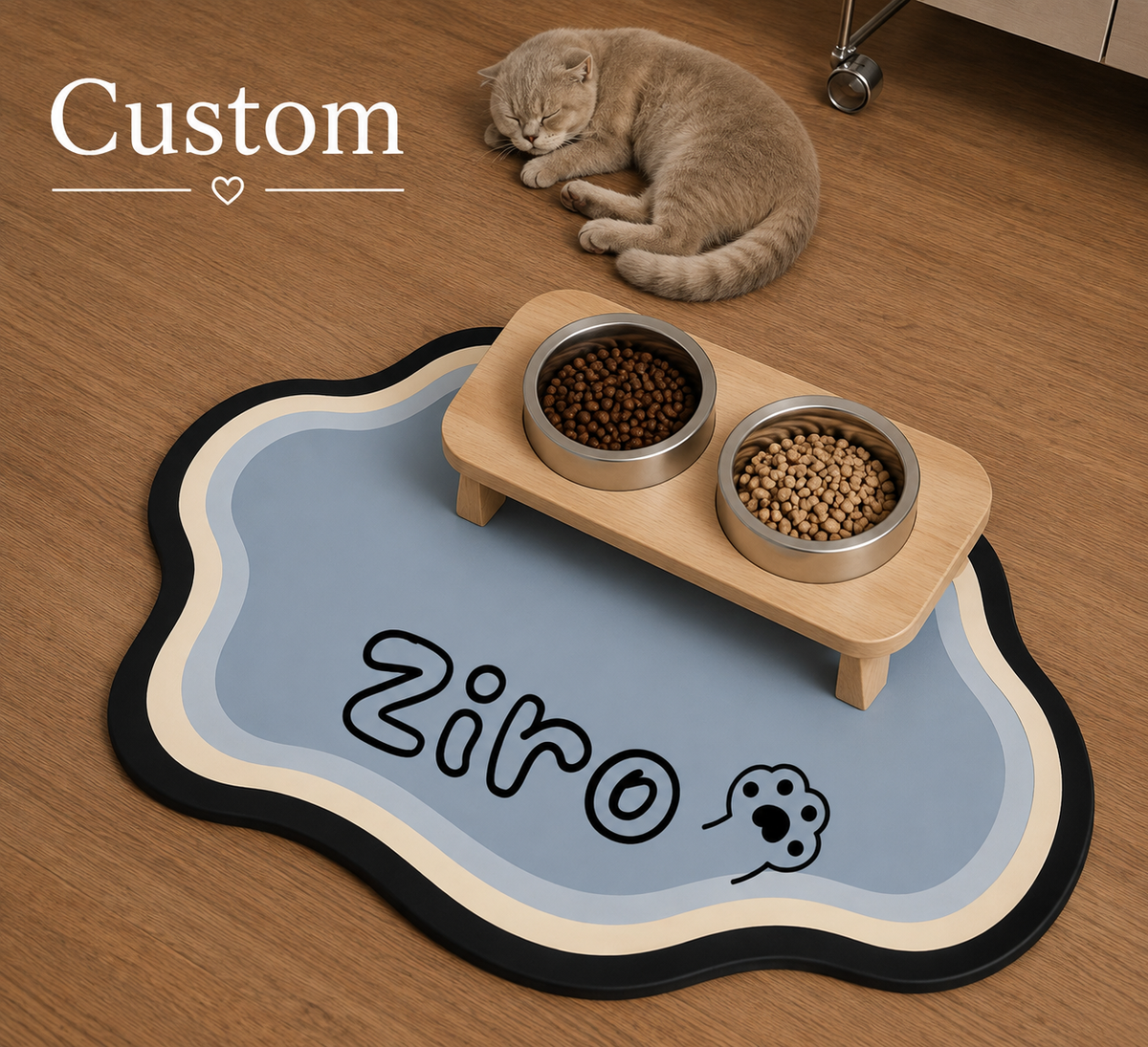 Signature Feeding Mat – Personalised Pet Dining Mat