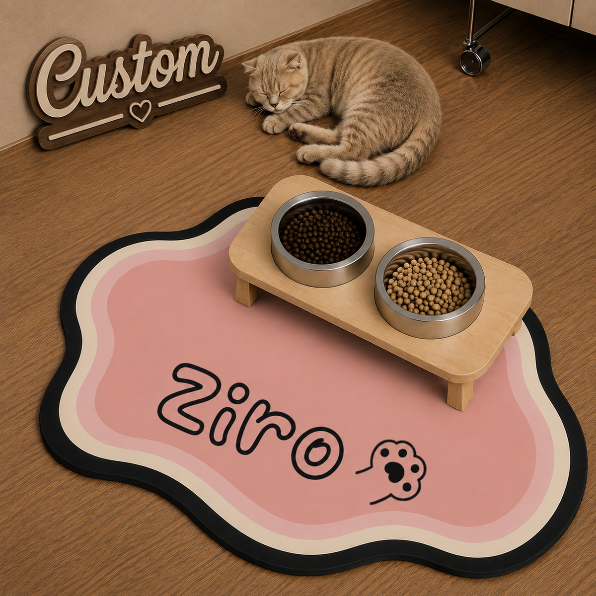 Signature Feeding Mat – Personalised Pet Dining Mat