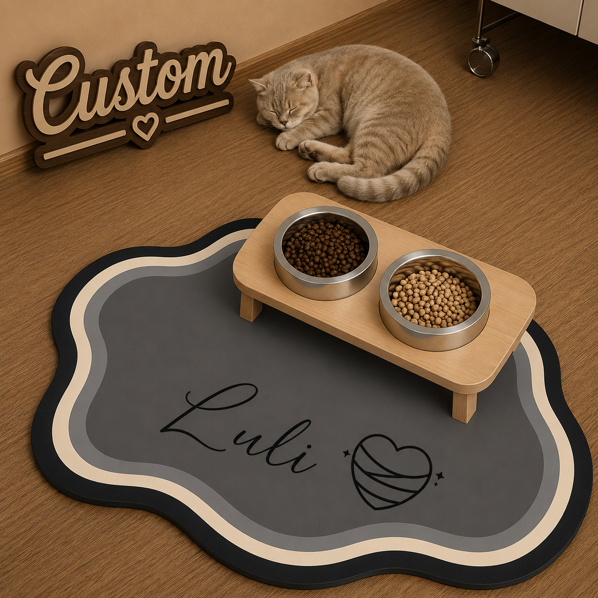 Signature Feeding Mat – Personalised Pet Dining Mat