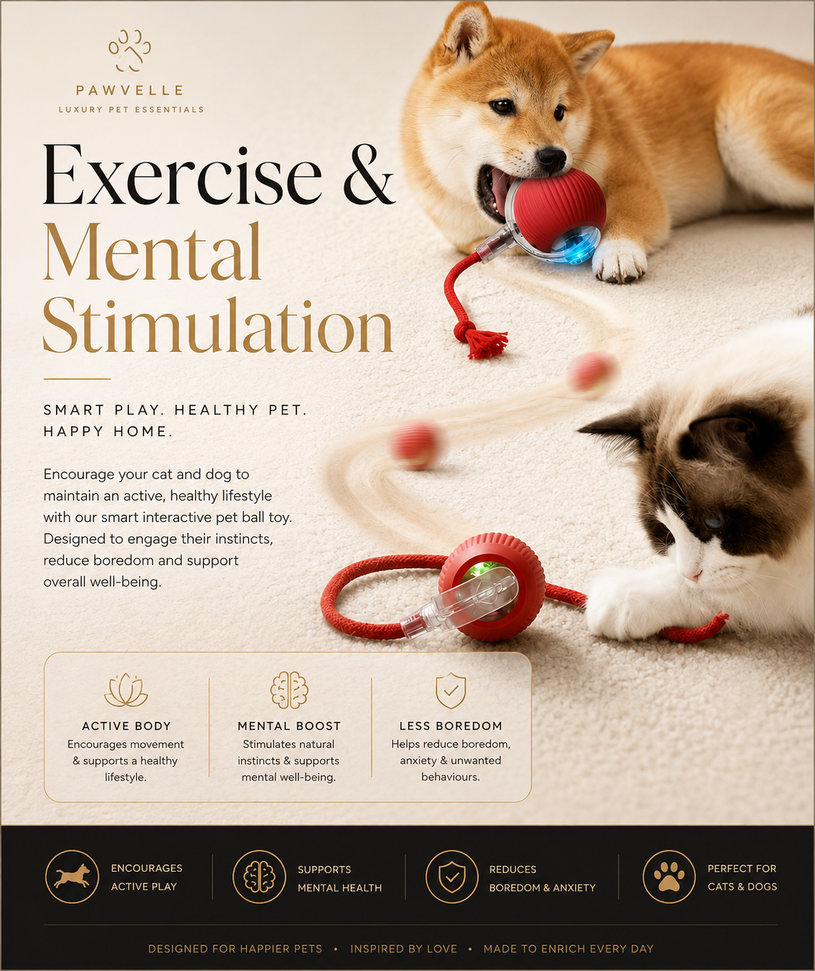 Zoomie Ball – Smart Interactive Pet Toy 🐾
