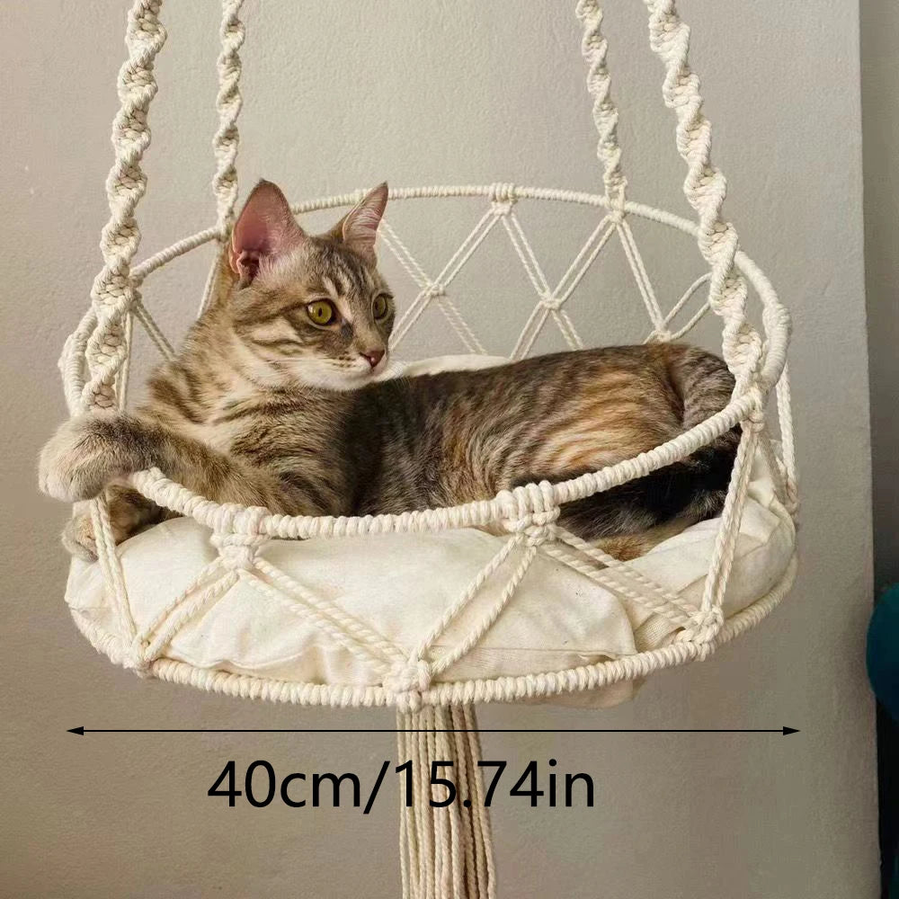 Boho Cloud Hanging Cat Hammock