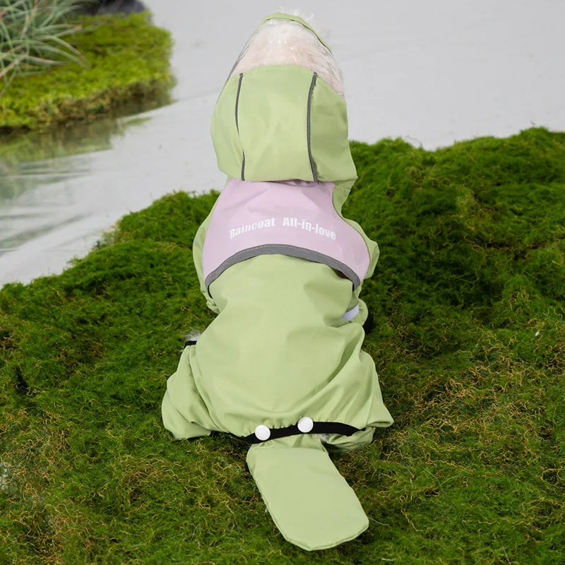 Pawvelle PuddleSuit™ Four-Leg Dog Raincoat
