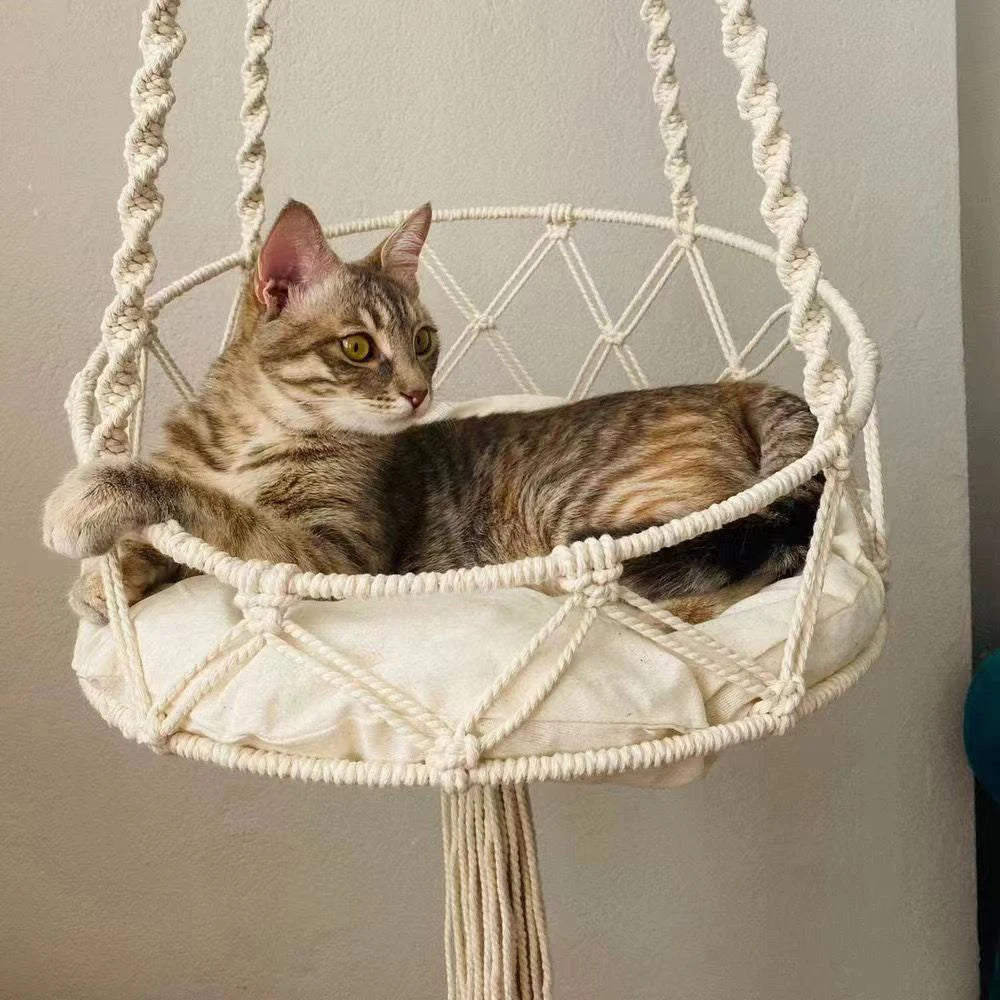 Boho Cloud Hanging Cat Hammock