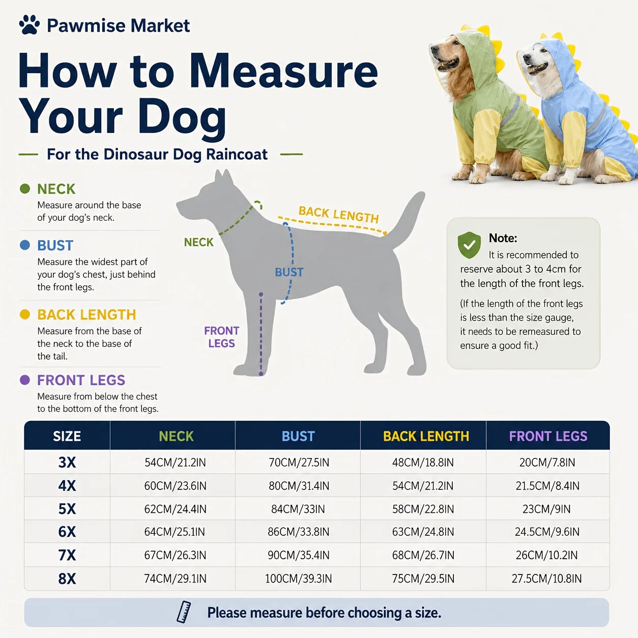 Pawvelle DinoDry™ Full-Body Dog Raincoat