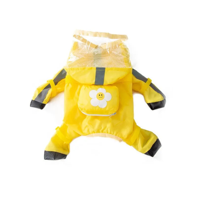 Pawvelle PuddleSuit™ Four-Leg Dog Raincoat