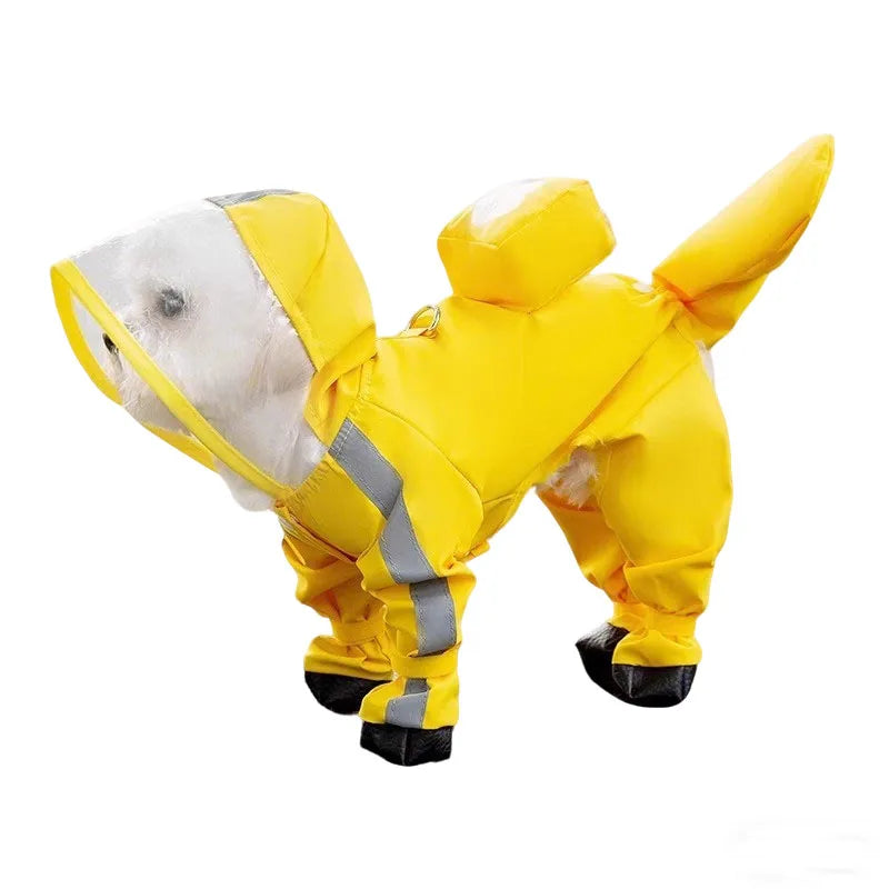 Pawvelle PuddleSuit™ Four-Leg Dog Raincoat