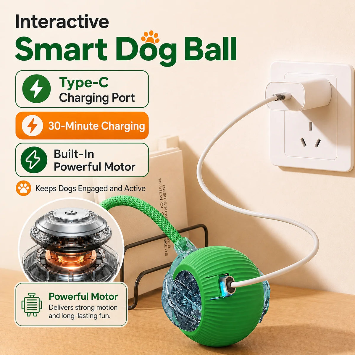 Zoomie Ball – Smart Interactive Pet Toy 🐾