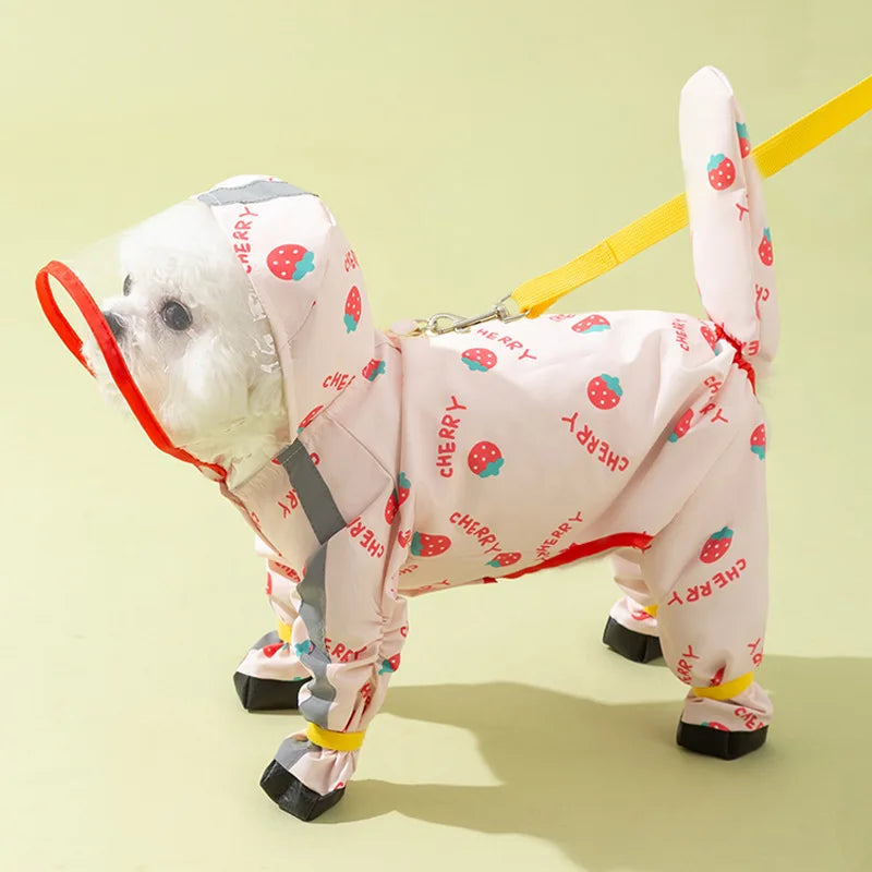 Pawvelle PuddleSuit™ Four-Leg Dog Raincoat