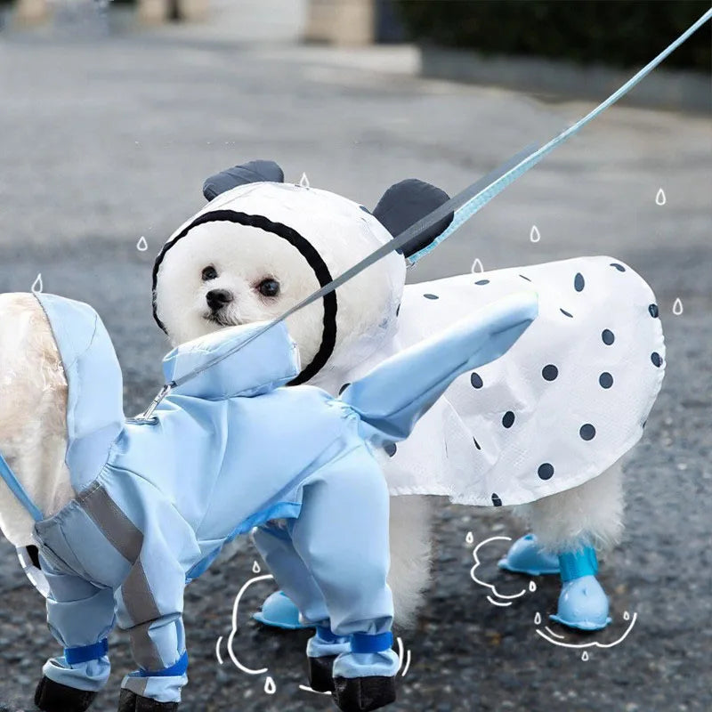 Pawvelle PuddleSuit™ Four-Leg Dog Raincoat