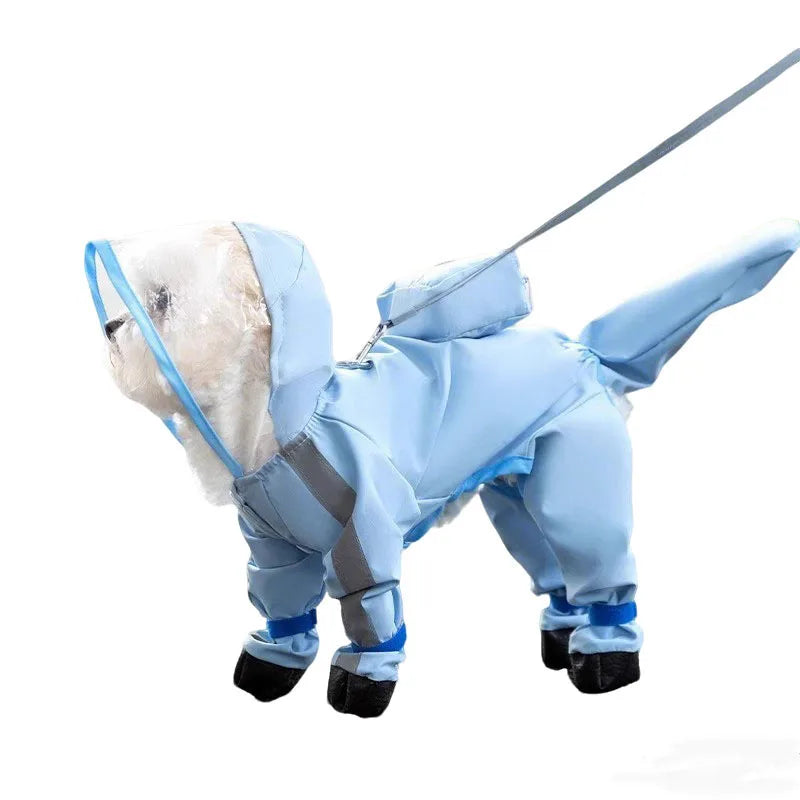 Pawvelle PuddleSuit™ Four-Leg Dog Raincoat