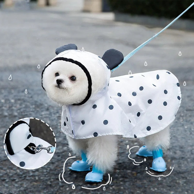 Pawvelle PuddleSuit™ Four-Leg Dog Raincoat